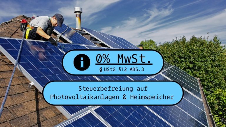 0% MwSt. auf Solaranlagen