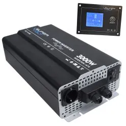 Supervolt 12V 3000W inverter with mains priority circuit & residual current circuit breaker