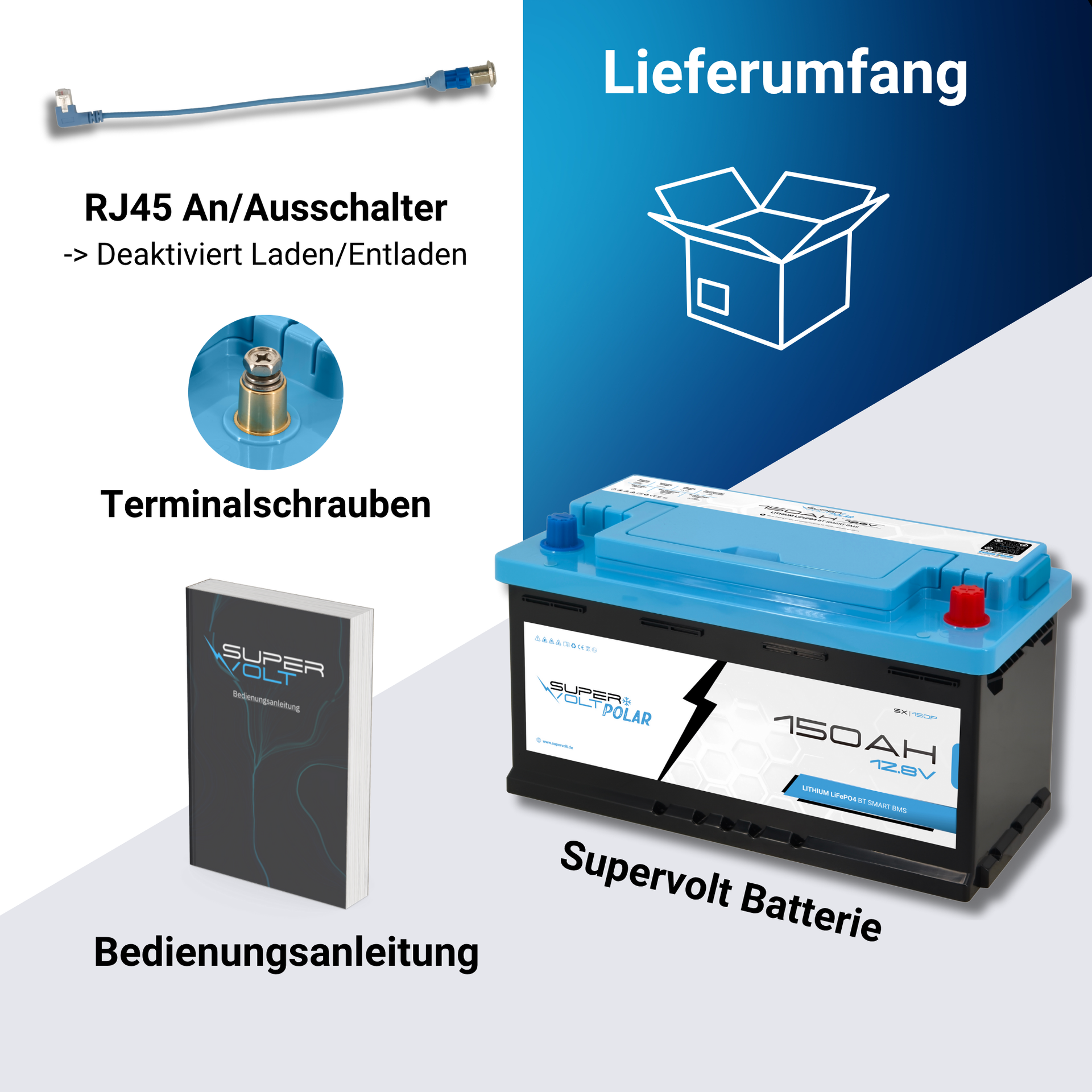 Supervolt Polar LiFePO₄ 12,8V 150Ah Lithium Batterie – Smart BMS, Bluetooth & Heizung bis −30 °C – Bild 8