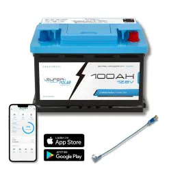 Supervolt Polar Compact LiFePO₄ 12.8V 100Ah lithium battery - Smart BMS, Bluetooth & heating down to -30 °C