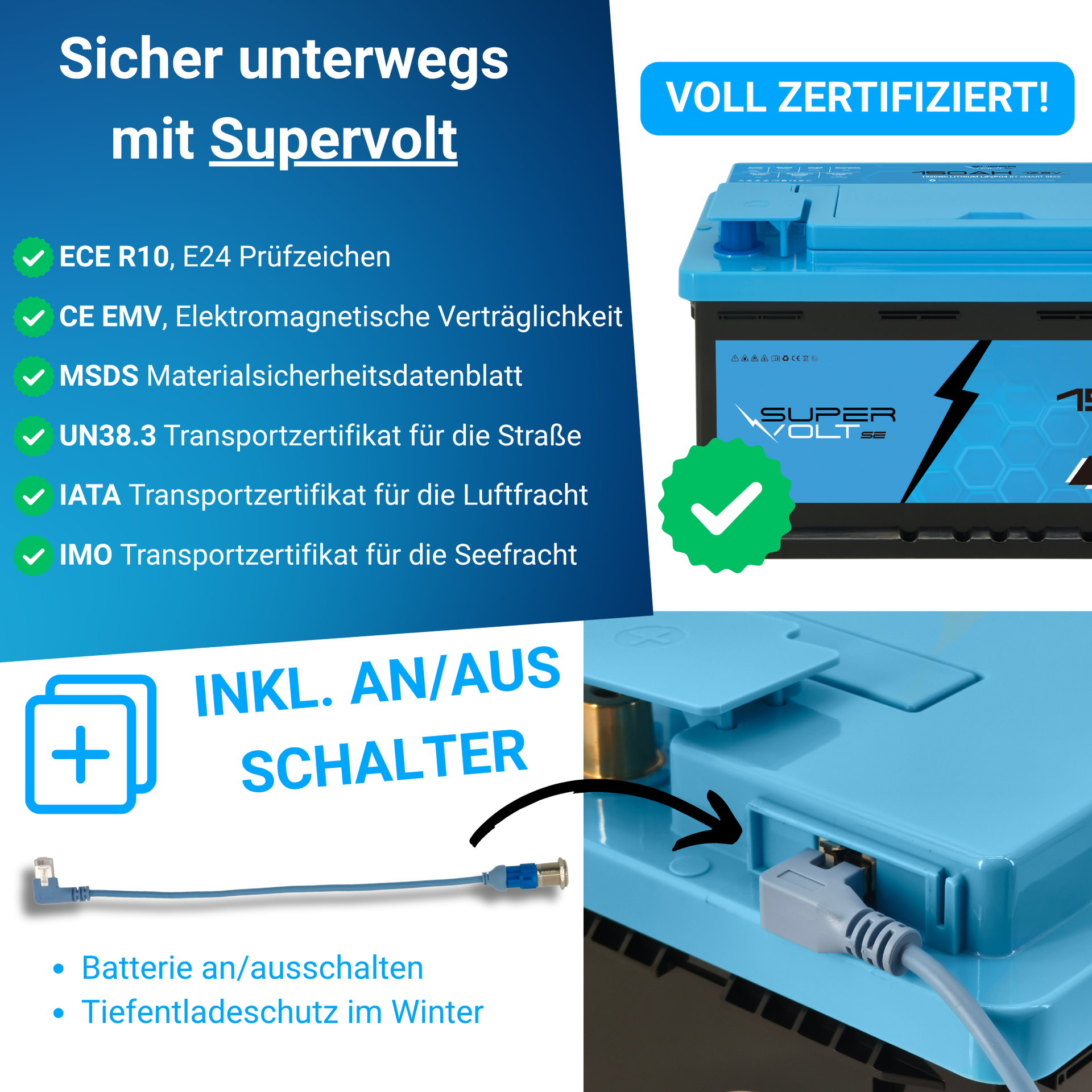 Supervolt SE LiFePO₄ 12.8V 150Ah lithium battery - Smart BMS & Bluetooth - Image 5
