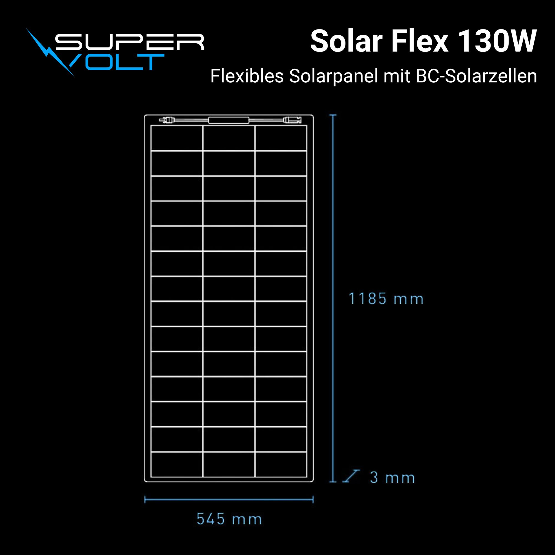 Supervolt Solar Flex 130W - Flexibles Solarmodul - Back Contact Technologie – Bild 7